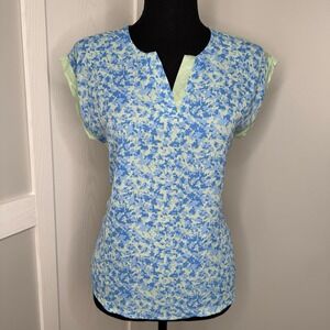 Papermoon Blue Floral Cap Sleeve‎ Top XSP | NWT